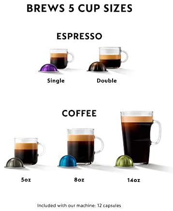 Nespresso by De'Longhi Vertuo Evoluo Coffee and Espresso Machine, Titan