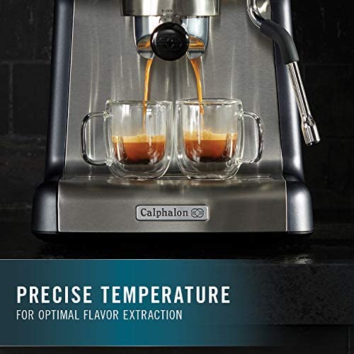 Calphalon BVCLECMP1 Temp iQ Espresso Machine with Steam Wand, Stainless