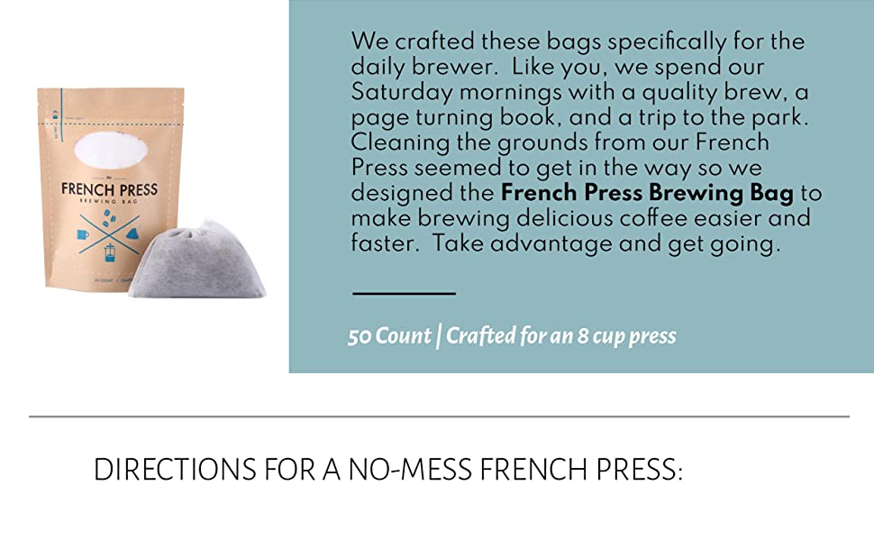Company French Press Brewing Bag Filters