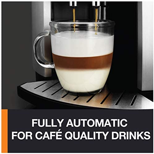 KRUPS EA9010 Fully Auto Cappuccino Machine Espresso Maker, Automatic Rinsing, Two Step Milk Frothing Technology, 57 Ounce, Silver