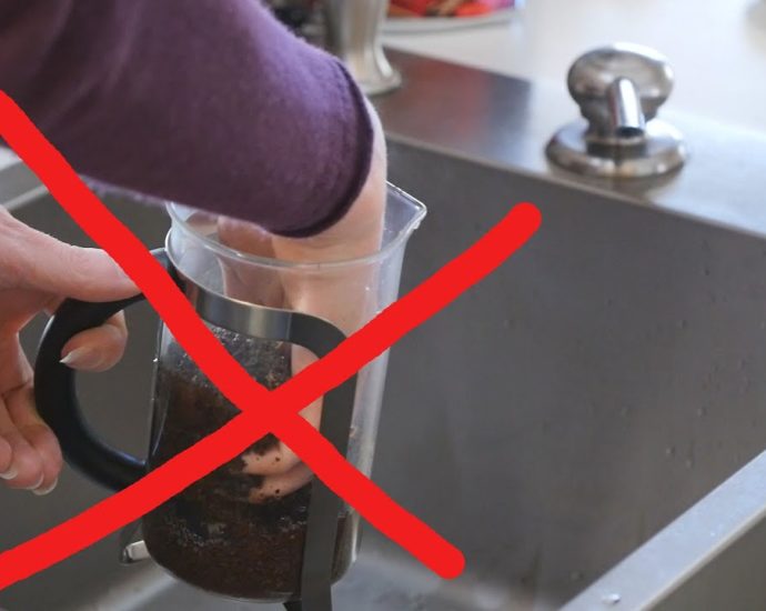 Smarter way to clean a French Press Coffee Maker
